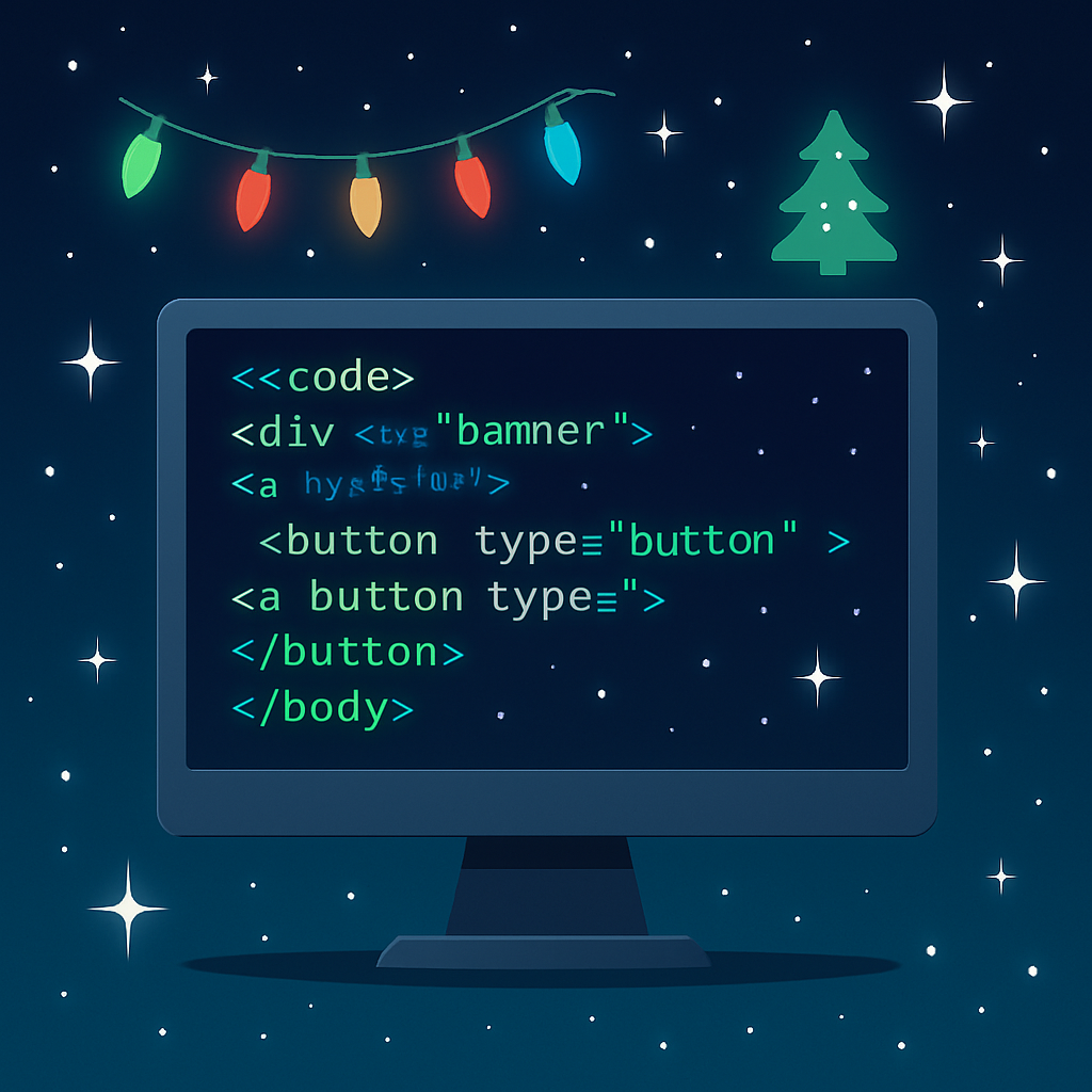 Ilustración de una pantalla con código